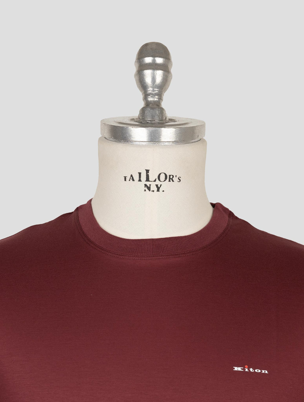 Kiton Burgundy Cotton T-Shirt 4