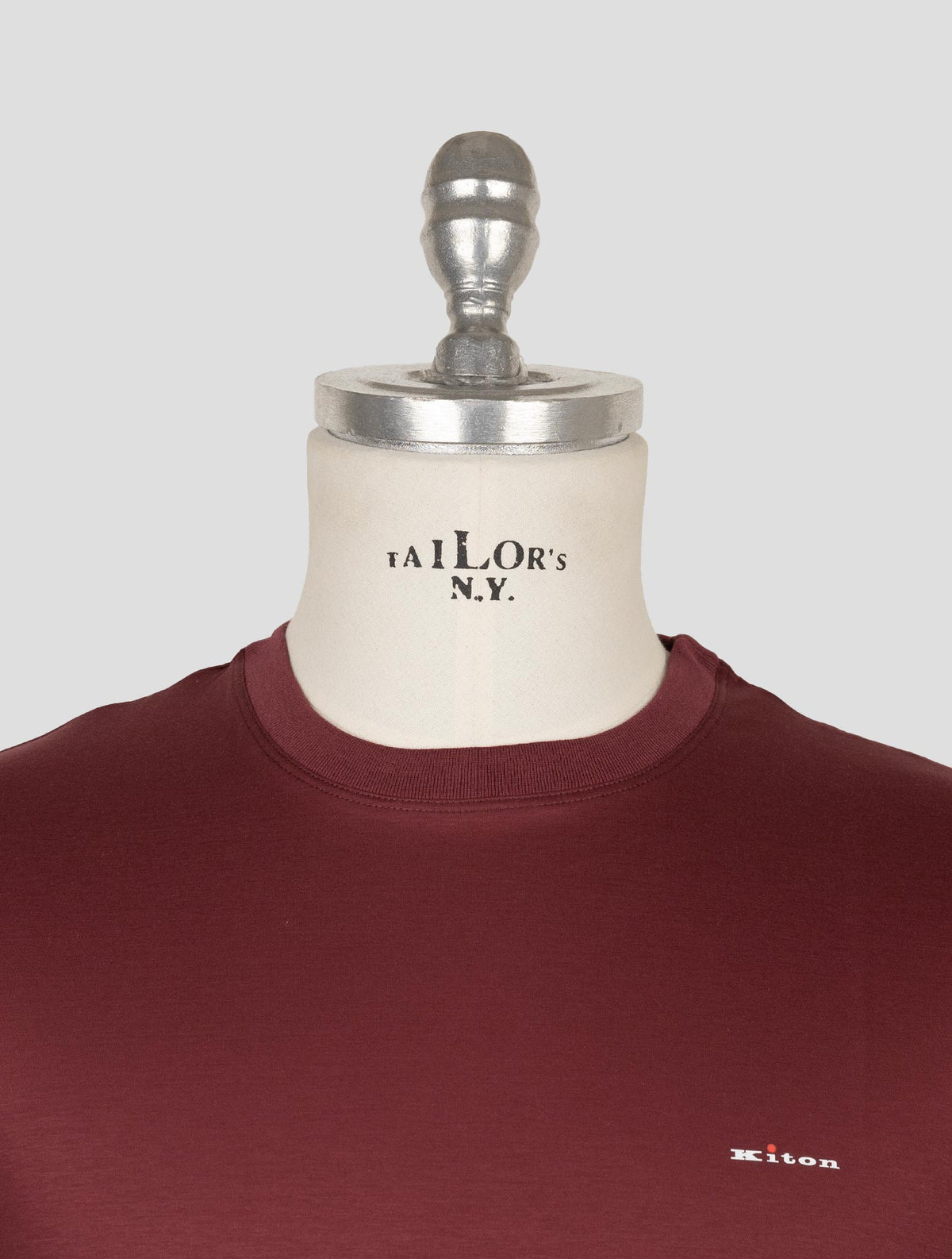 Kiton Burgundy Cotton T-Shirt 4