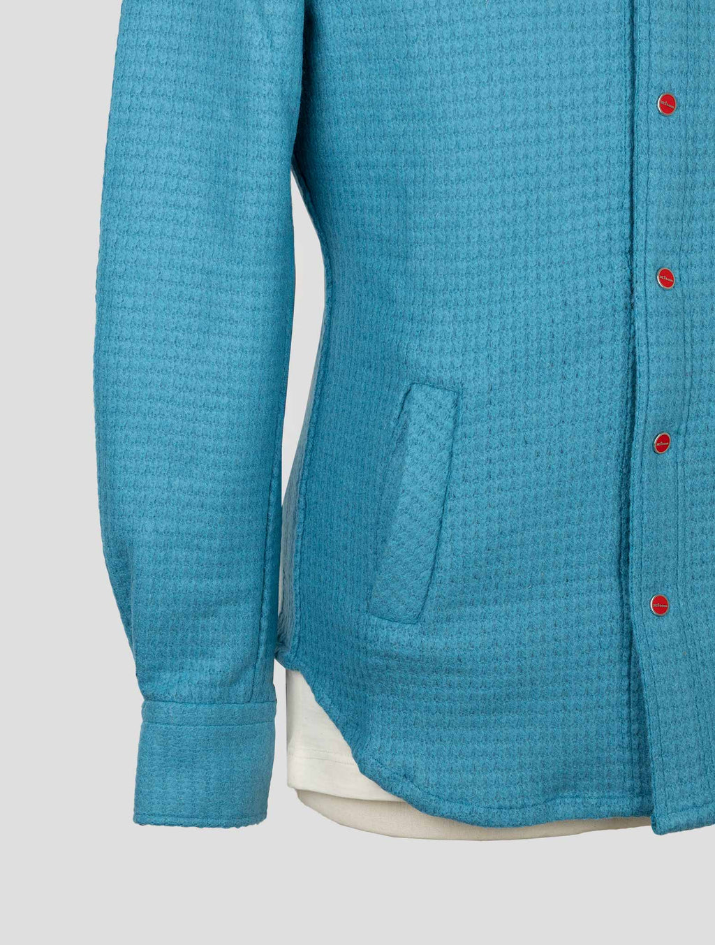 Kiton Light Blue Wool Pa Shirt Mariano 6