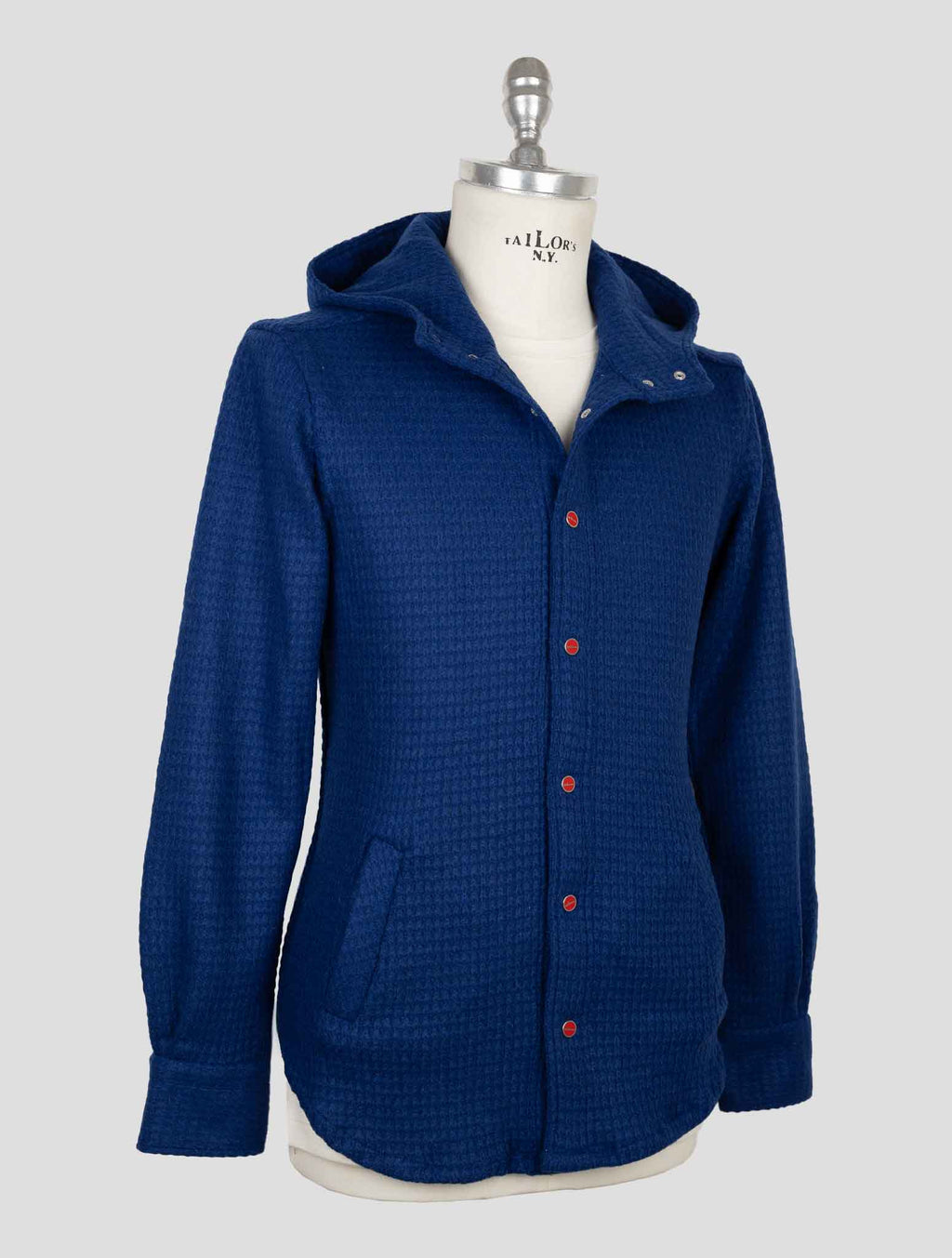 Kiton Blue Wool Pa Shirt Mariano 3