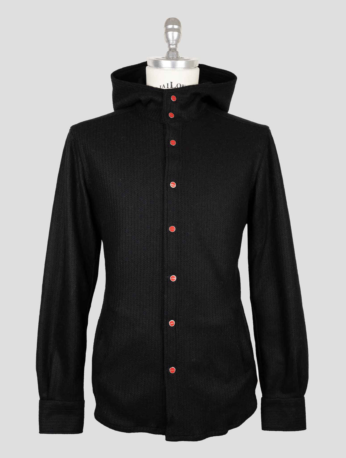 Kiton Black Wool Pa Shirt Mariano 1