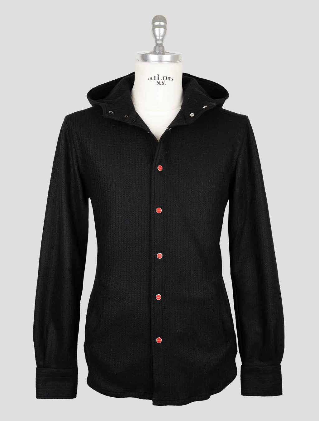 Kiton Black Wool Pa Shirt Mariano 2