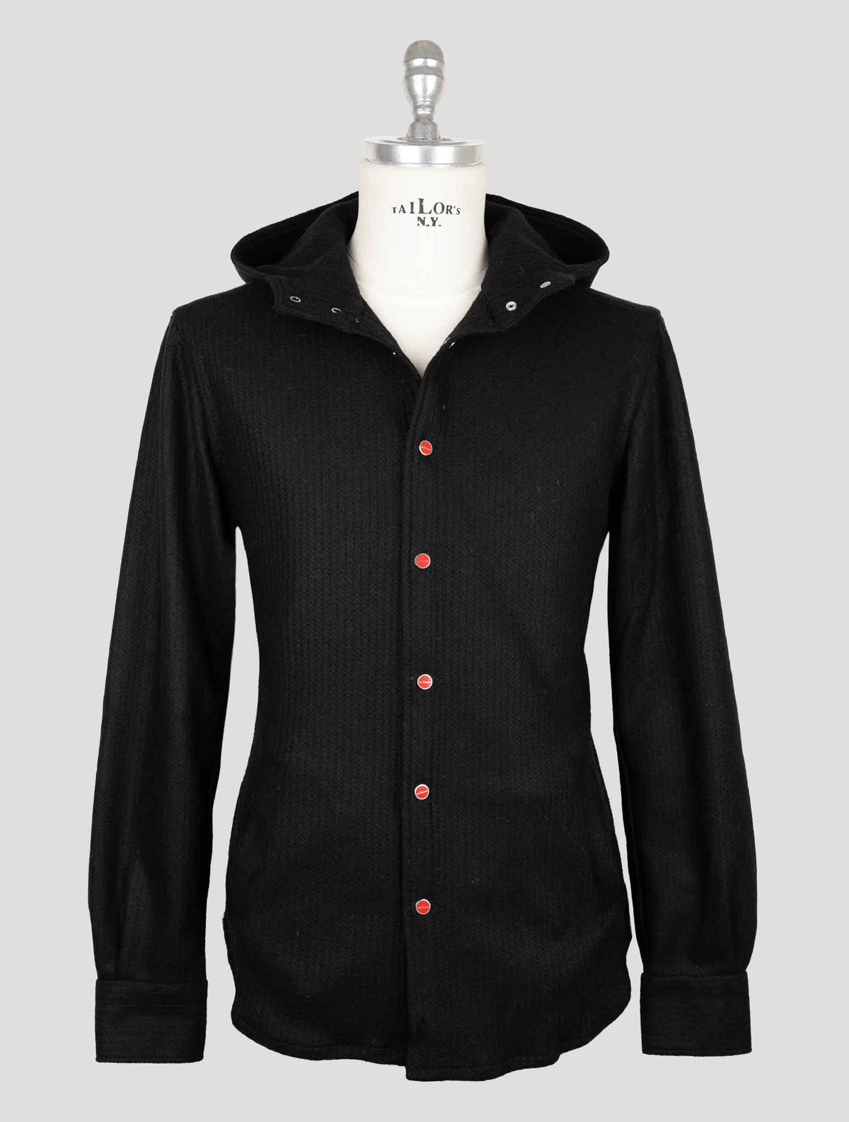 Kiton Black Wool Pa Shirt Mariano 2