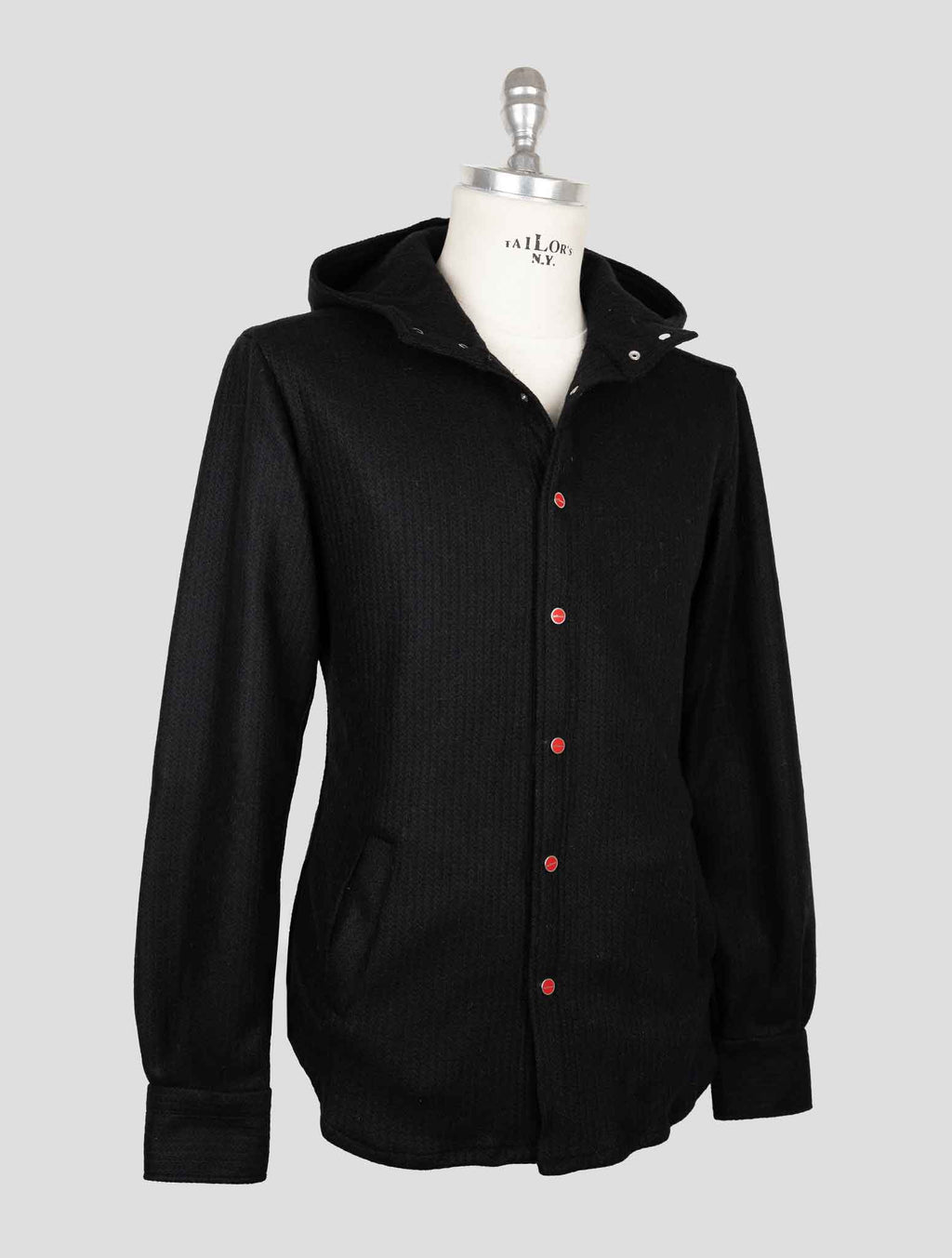 Kiton Black Wool Pa Shirt Mariano 3