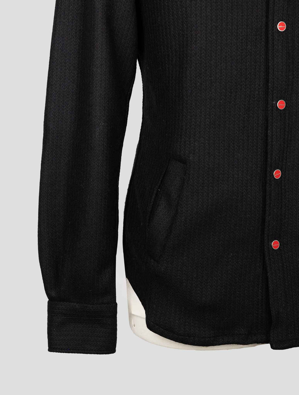 Kiton Black Wool Pa Shirt Mariano 6