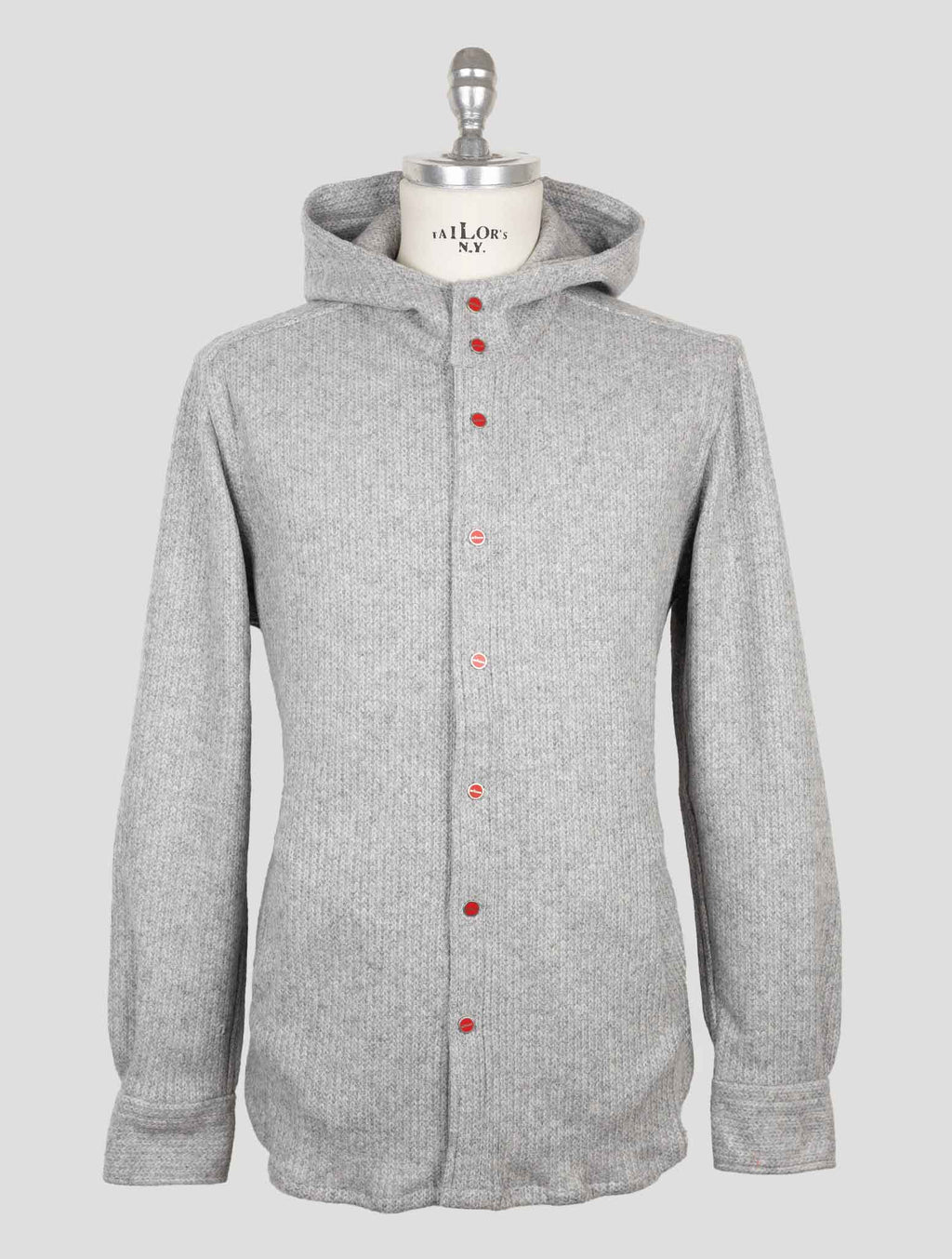 Kiton Gray Wool Pa Shirt Mariano 1
