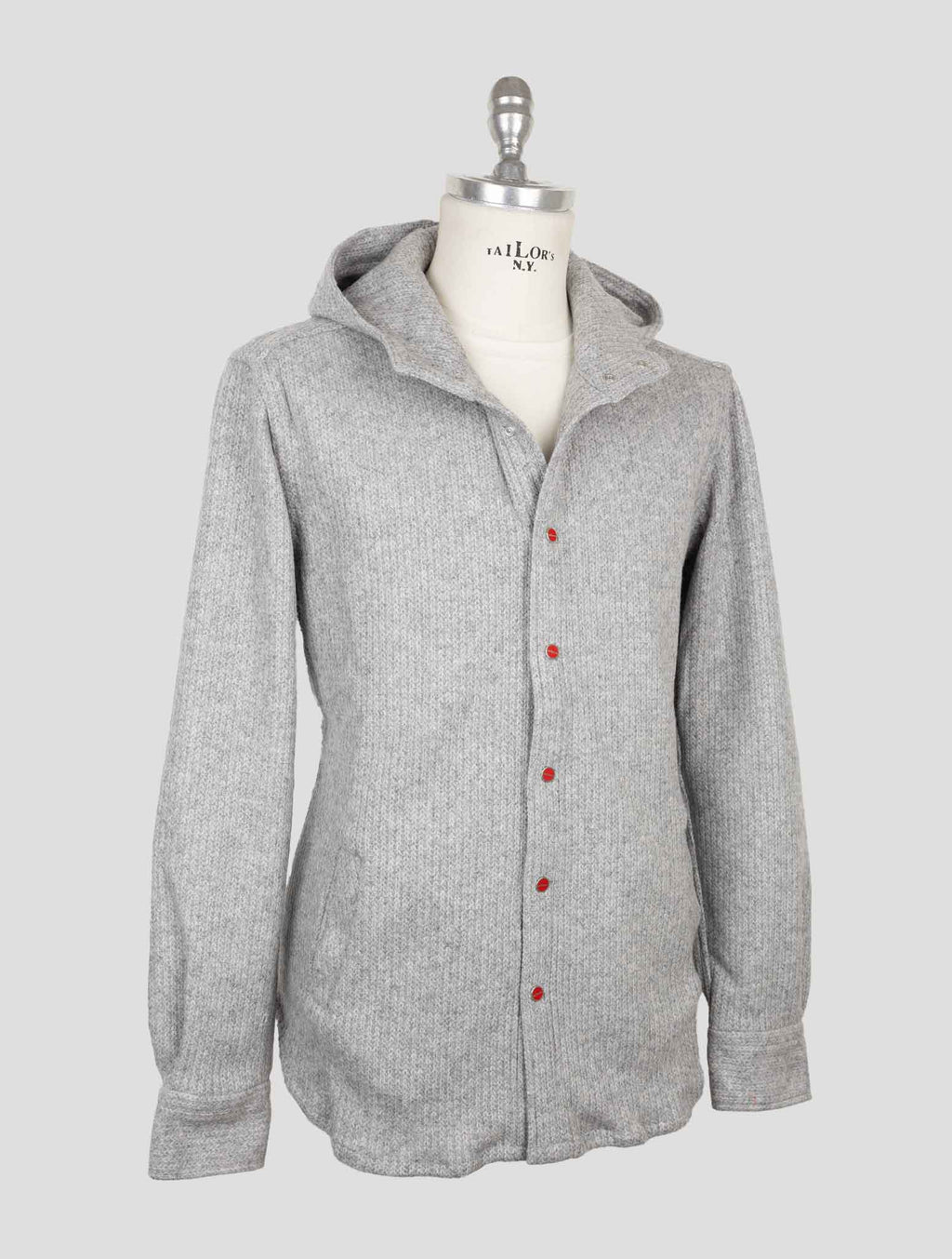 Kiton Gray Wool Pa Shirt Mariano 2
