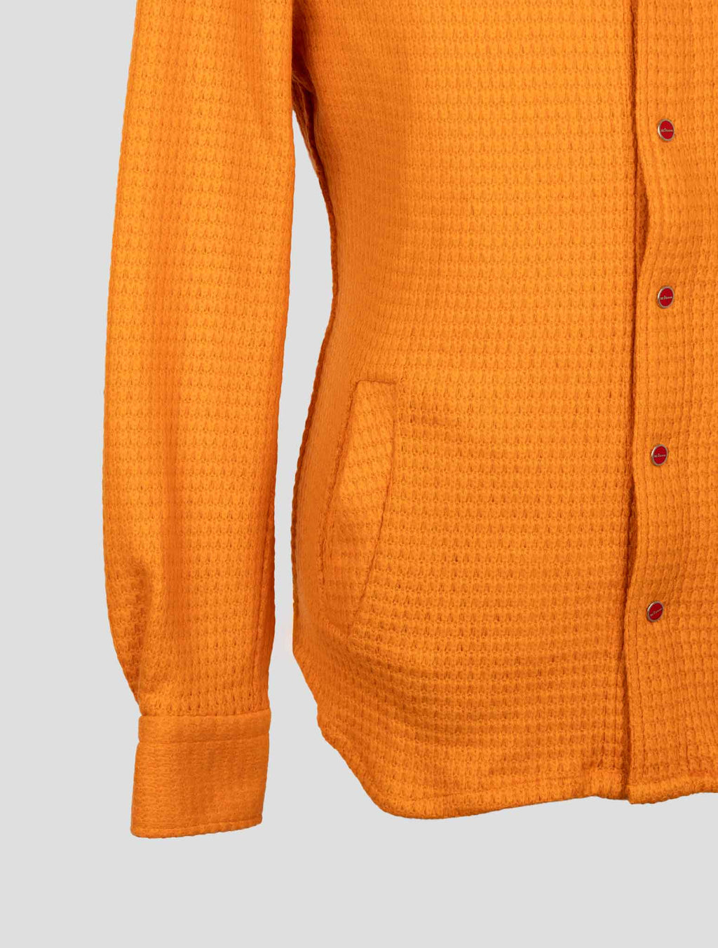 Kiton Orange Wool Pa Shirt Mariano 5