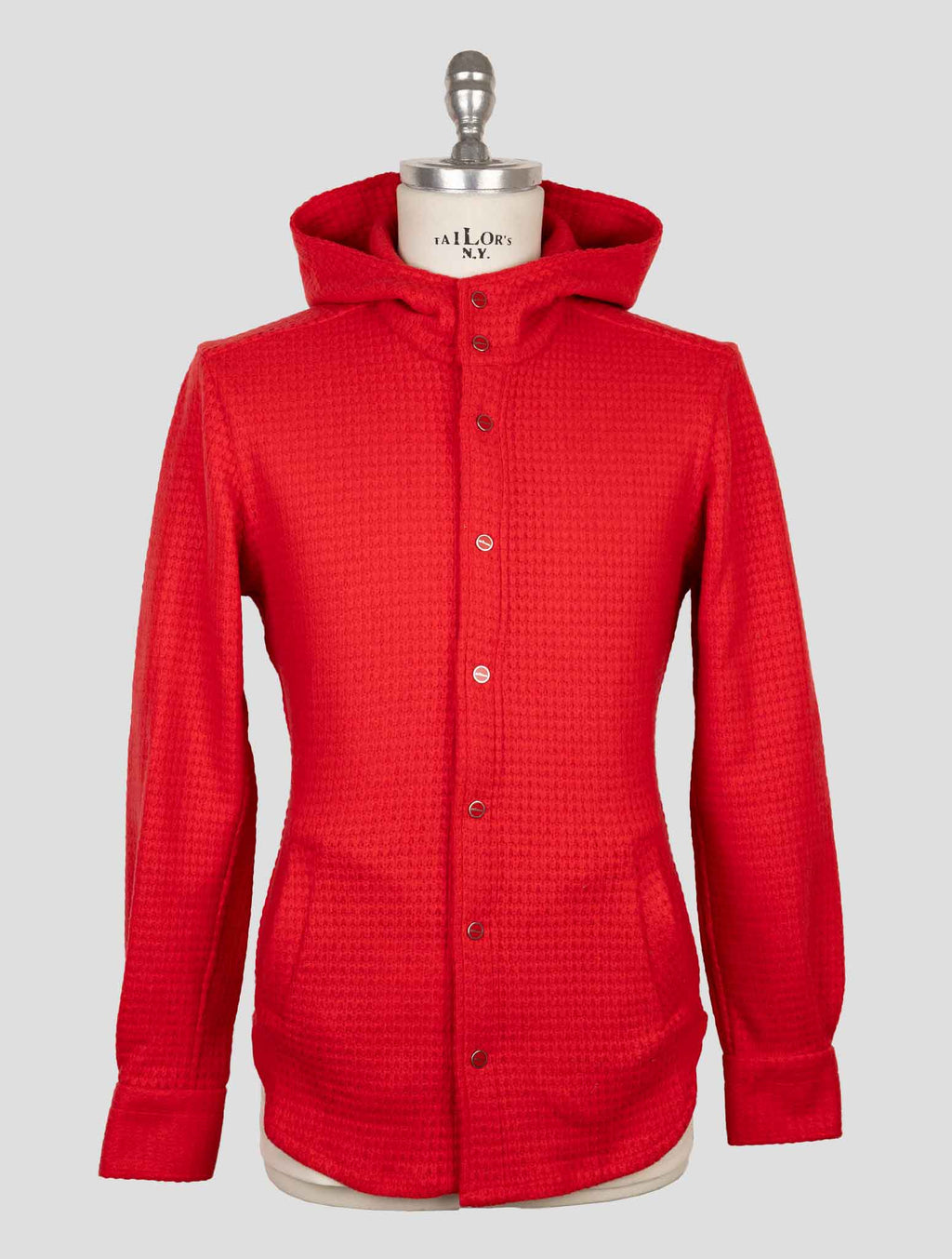 Kiton Red Wool Pa Shirt Mariano 1