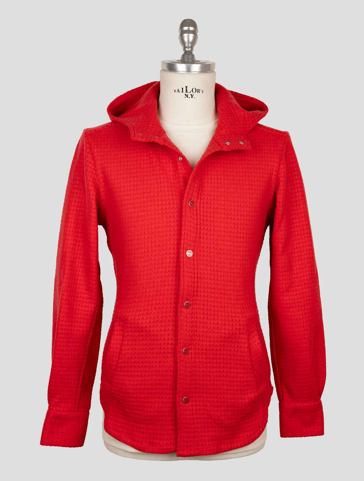 Kiton Red Wool Pa Shirt Mariano 2