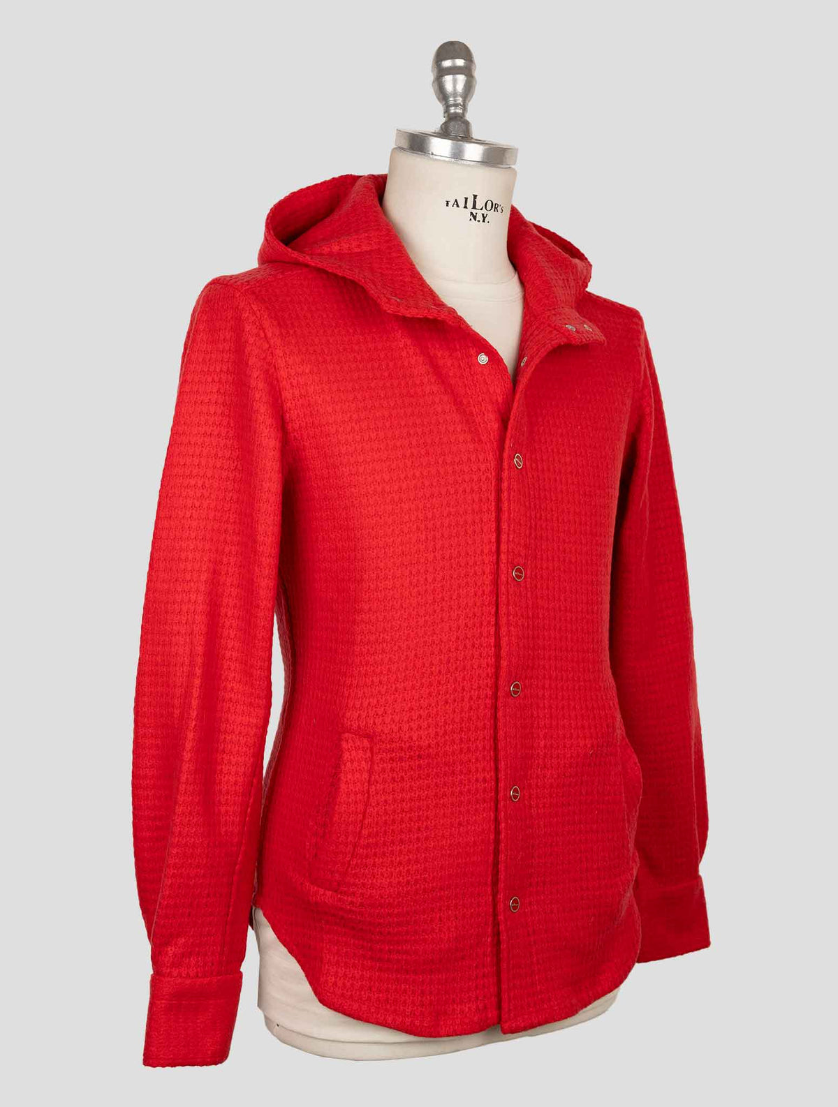 Kiton Red Wool Pa Shirt Mariano 3
