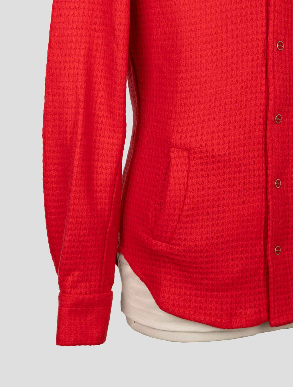 Kiton Red Wool Pa Shirt Mariano 6