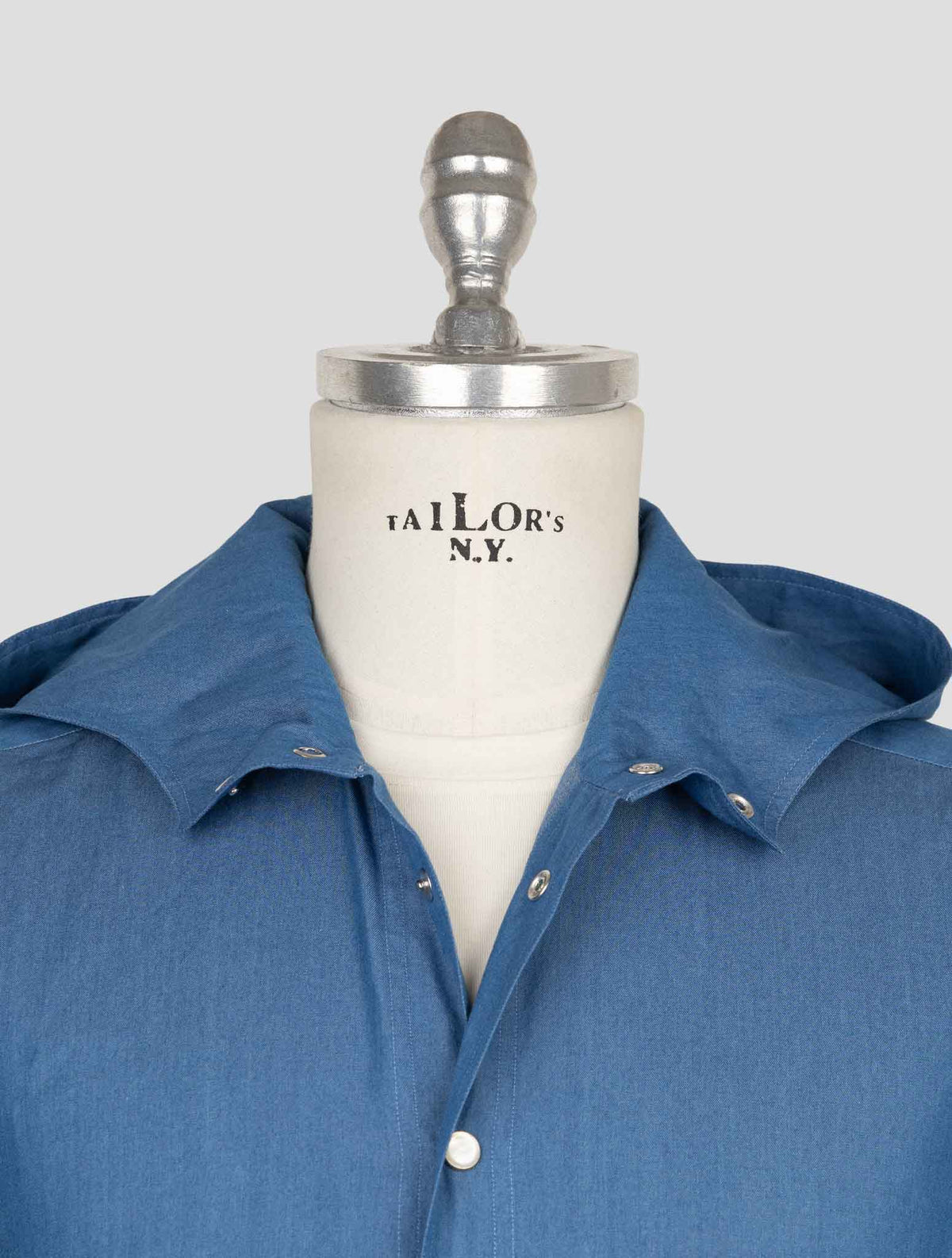 Kiton Blue Cotton Shirt Mariano 4
