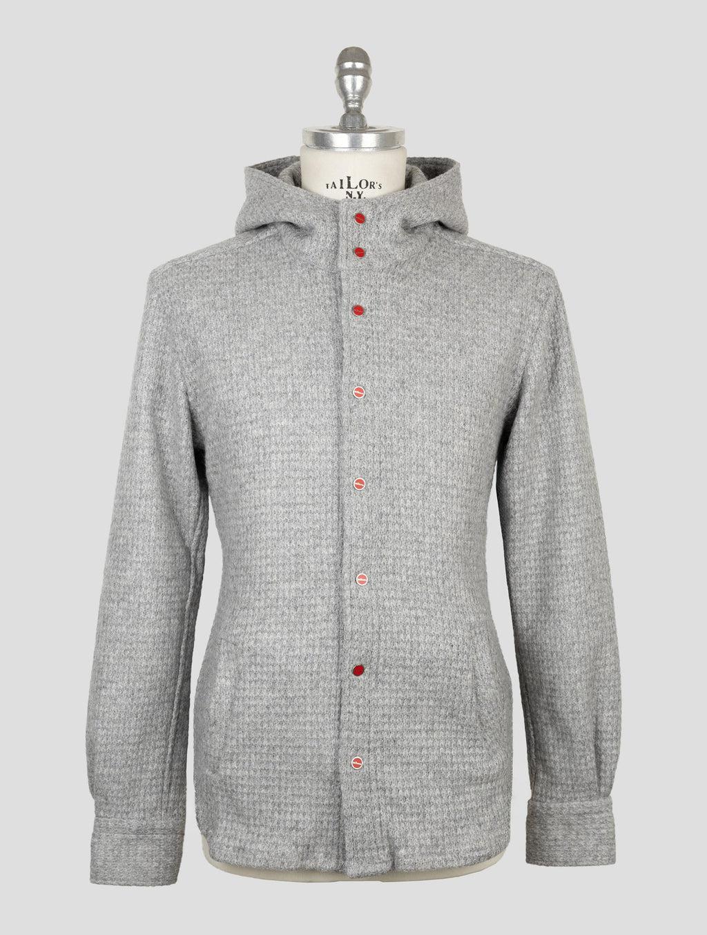 Kiton Gray Wool Pa Shirt Mariano 1