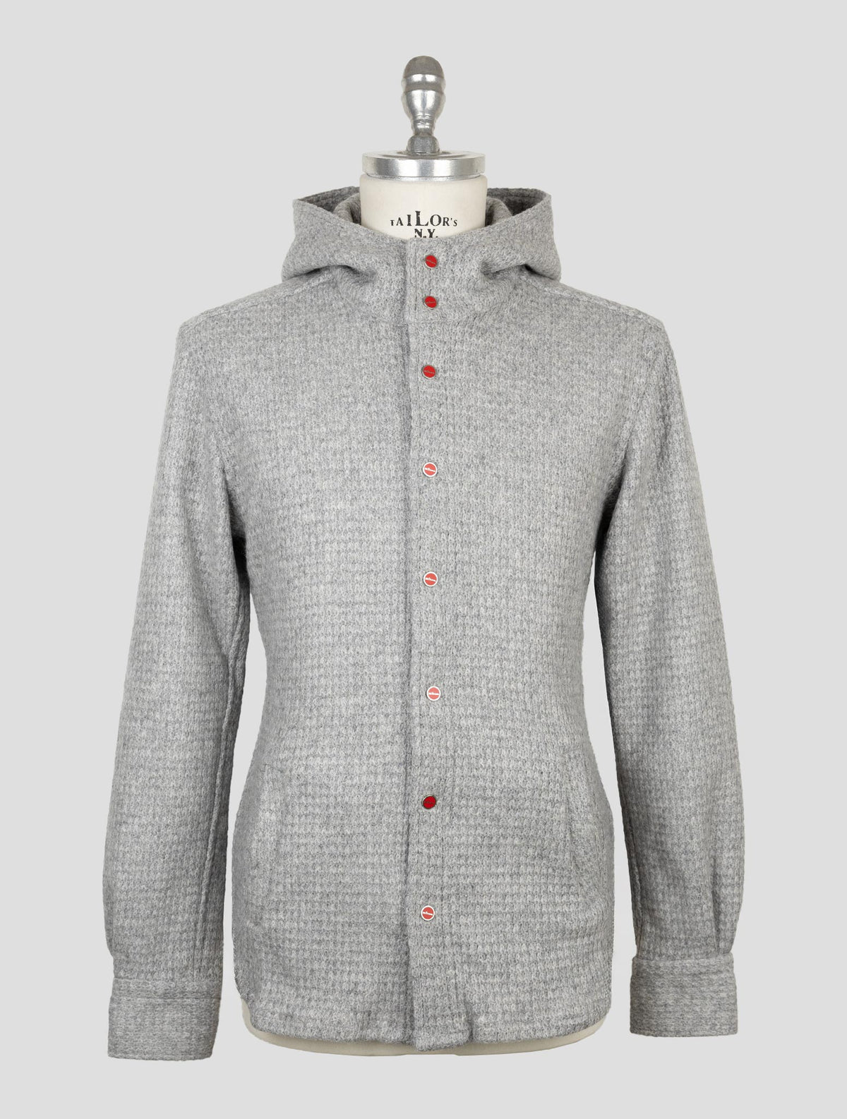 Kiton Gray Wool Pa Shirt Mariano 1