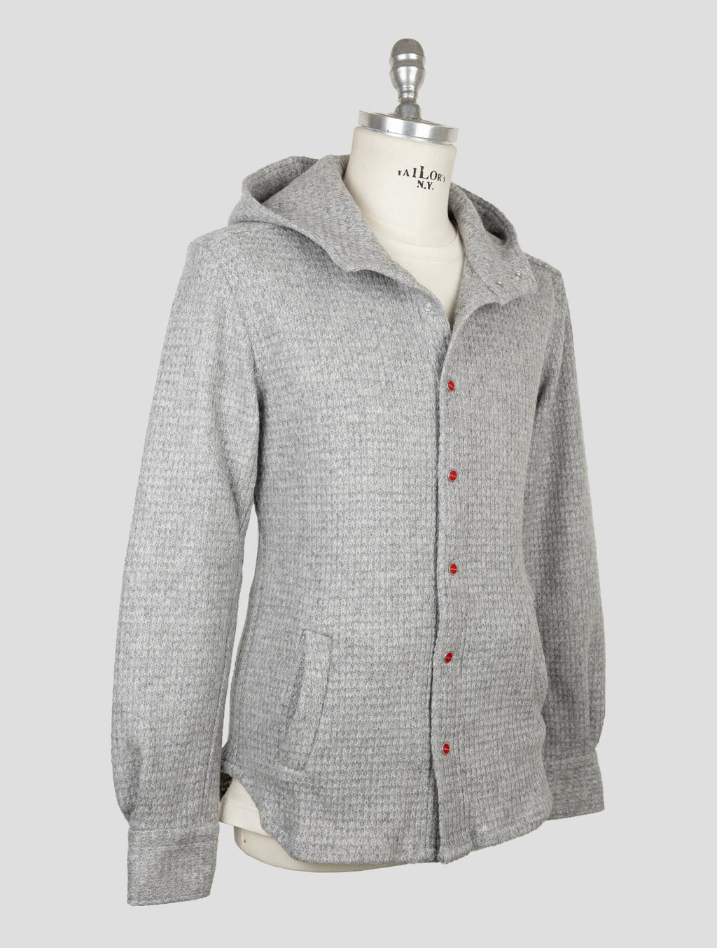 Kiton Gray Wool Pa Shirt Mariano 2