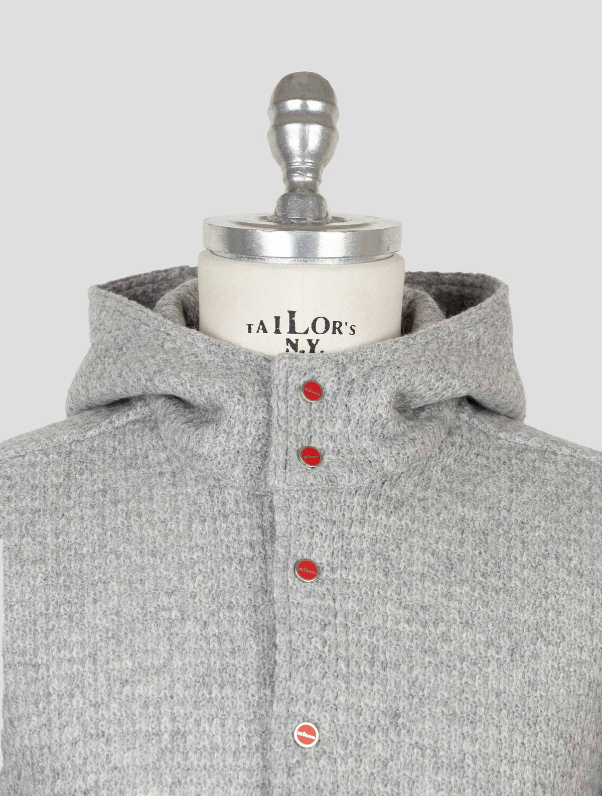 Kiton Gray Wool Pa Shirt Mariano 4