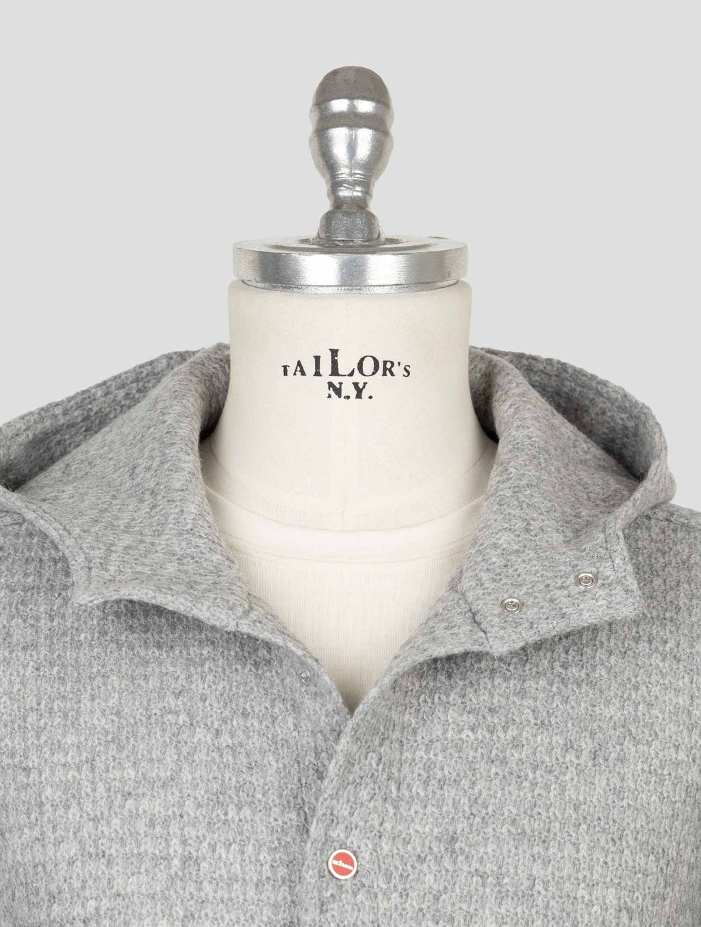 Kiton Gray Wool Pa Shirt Mariano 5