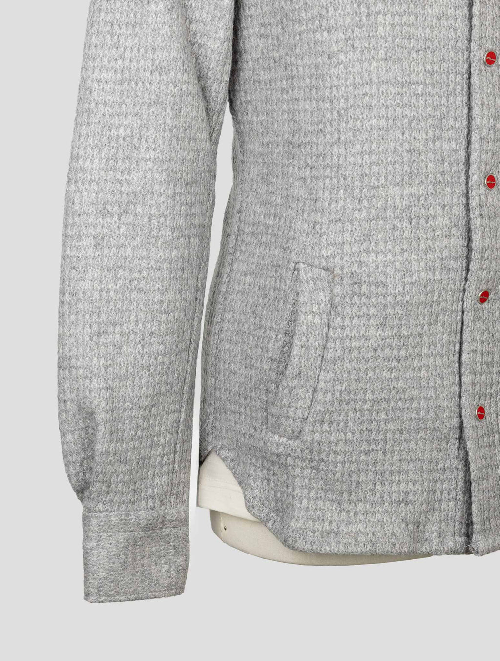 Kiton Gray Wool Pa Shirt Mariano 6