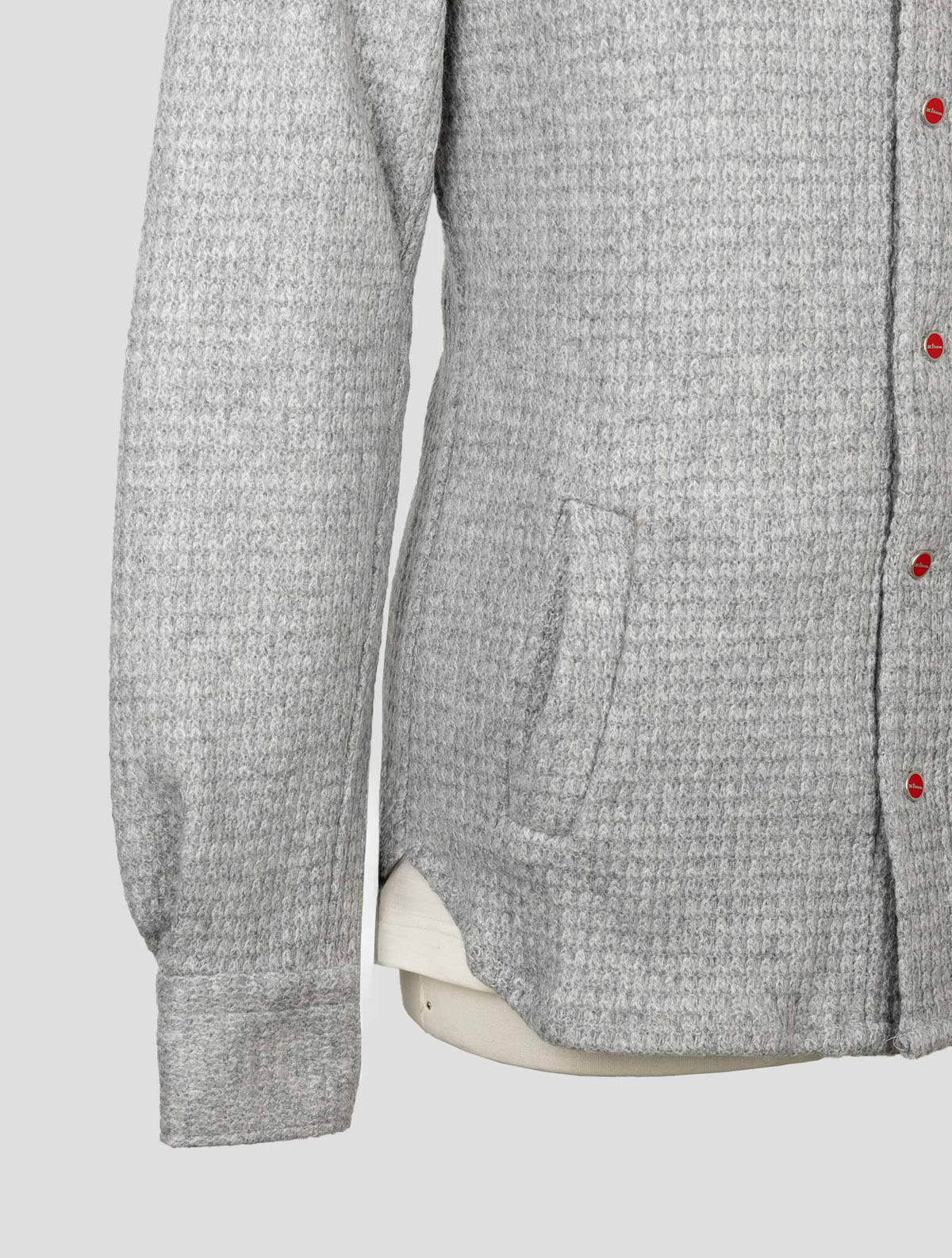 Kiton Gray Wool Pa Shirt Mariano 6