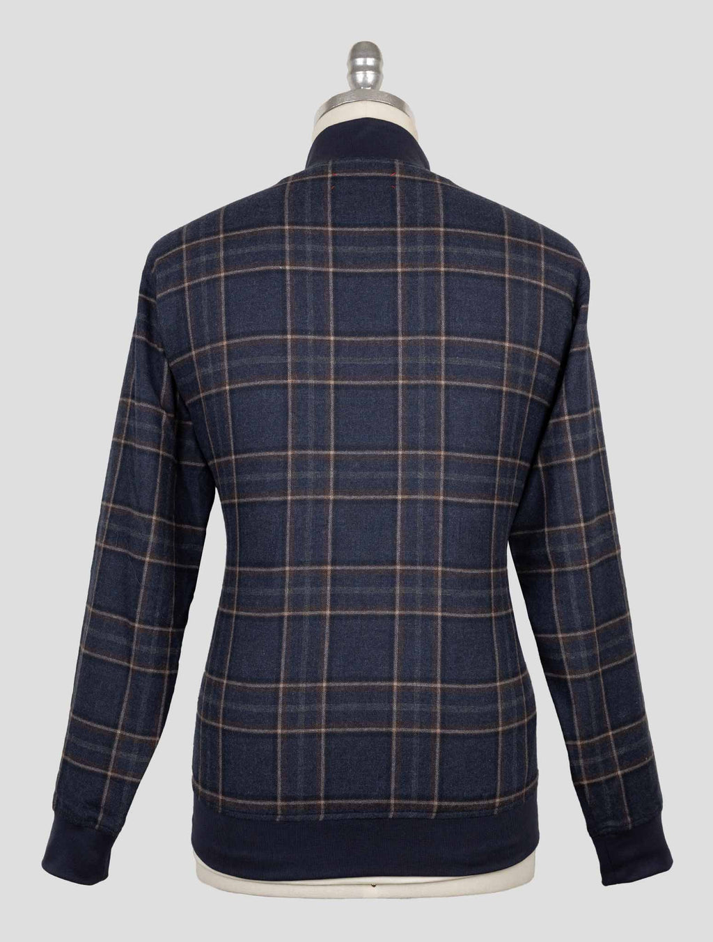 Kiton Blue Cotton Coat B-One 3