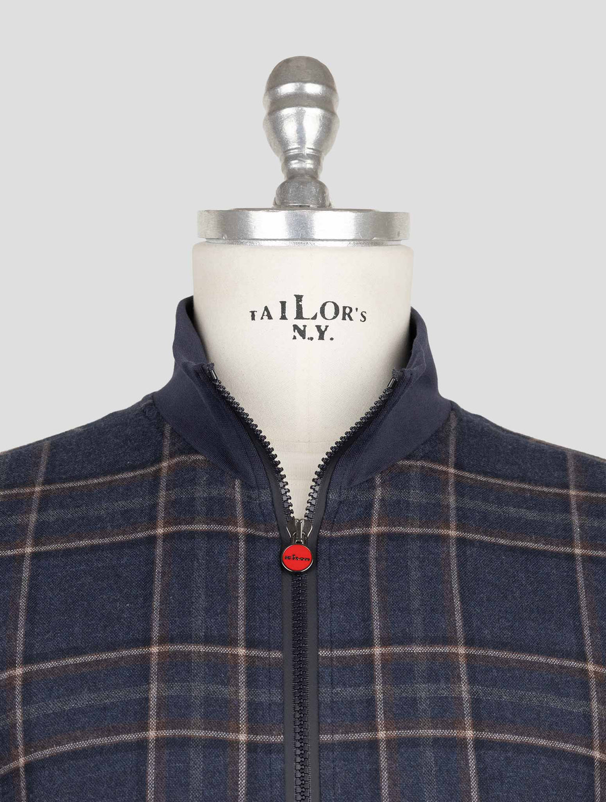 Kiton Blue Cotton Coat B-One 4