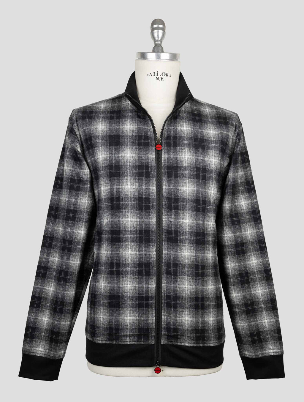Kiton Black Cotton Coat B-One 1