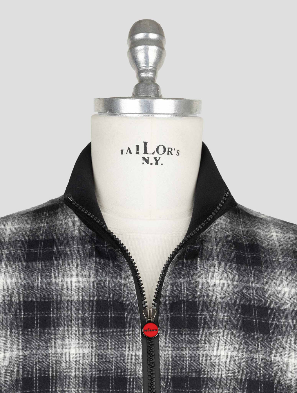 Kiton Black Cotton Coat B-One 4