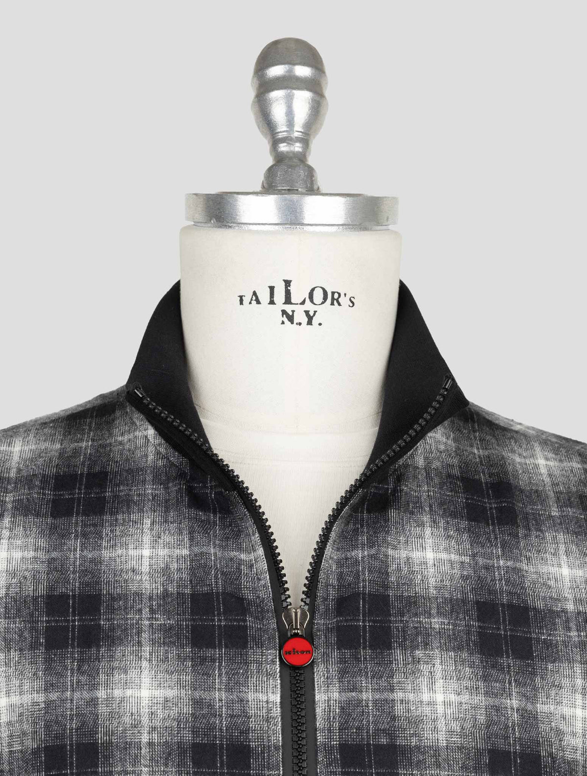 Kiton Black Cotton Coat B-One 4