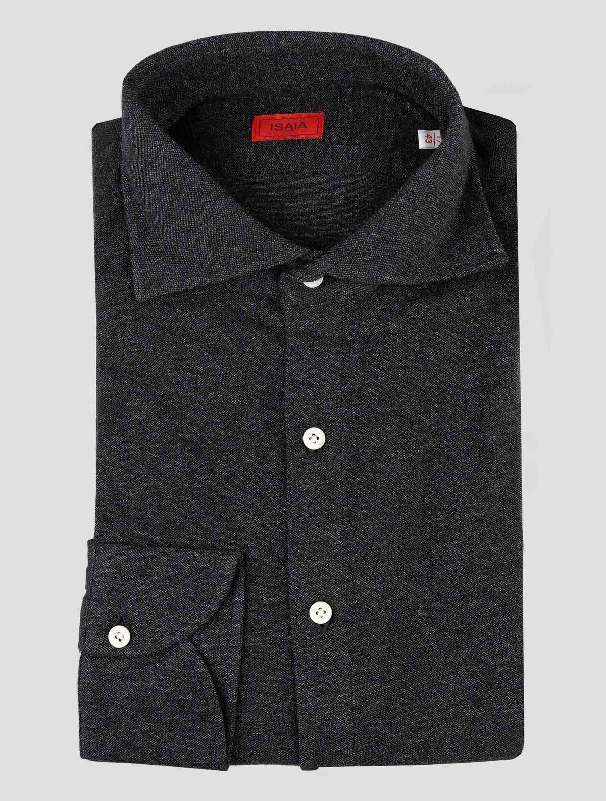 Isaia Dark Gray Cotton Shirt 3