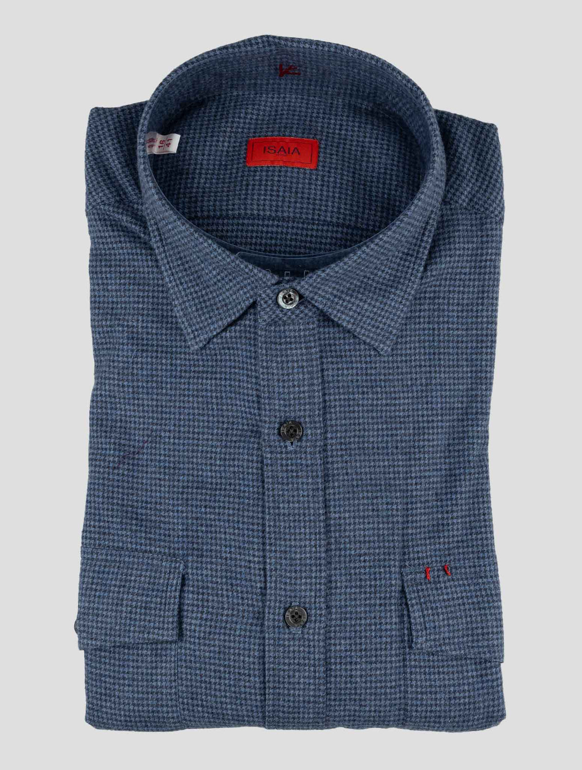 Isaia Blue Cotton Shirt 1