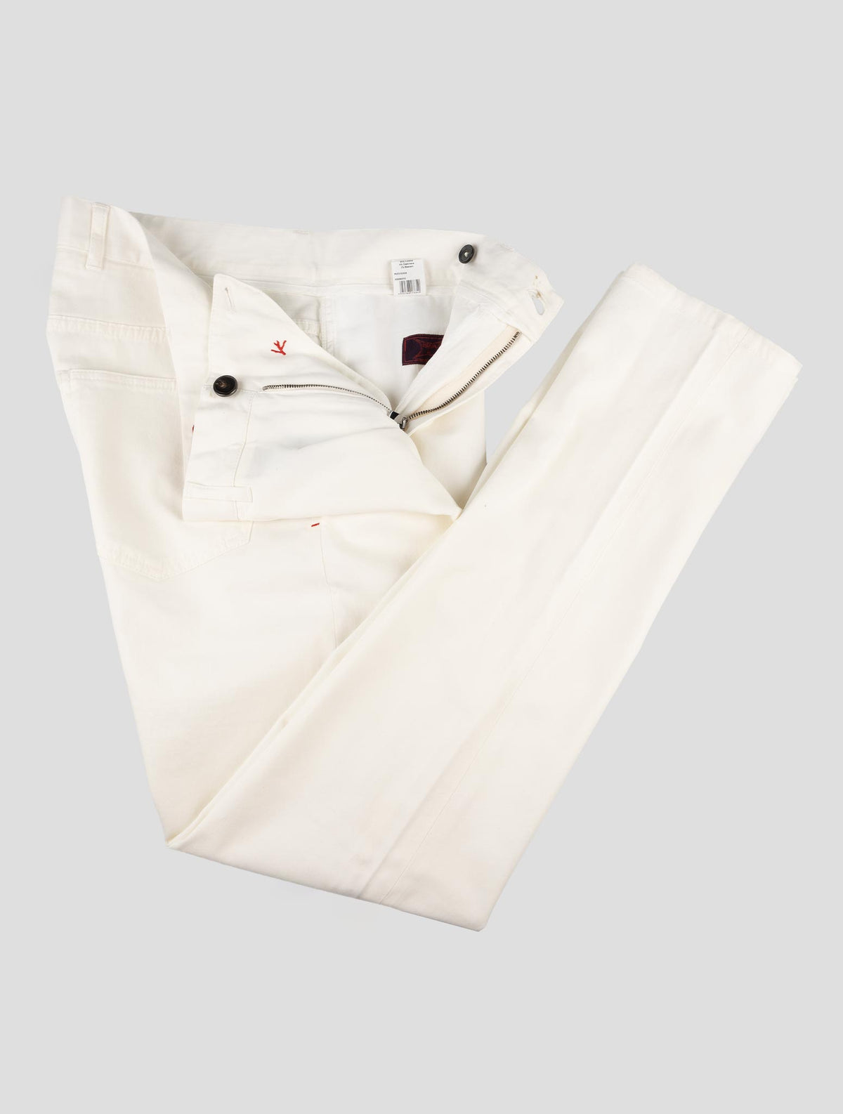 Isaia White Cotton Cashmere Ea Pants 2
