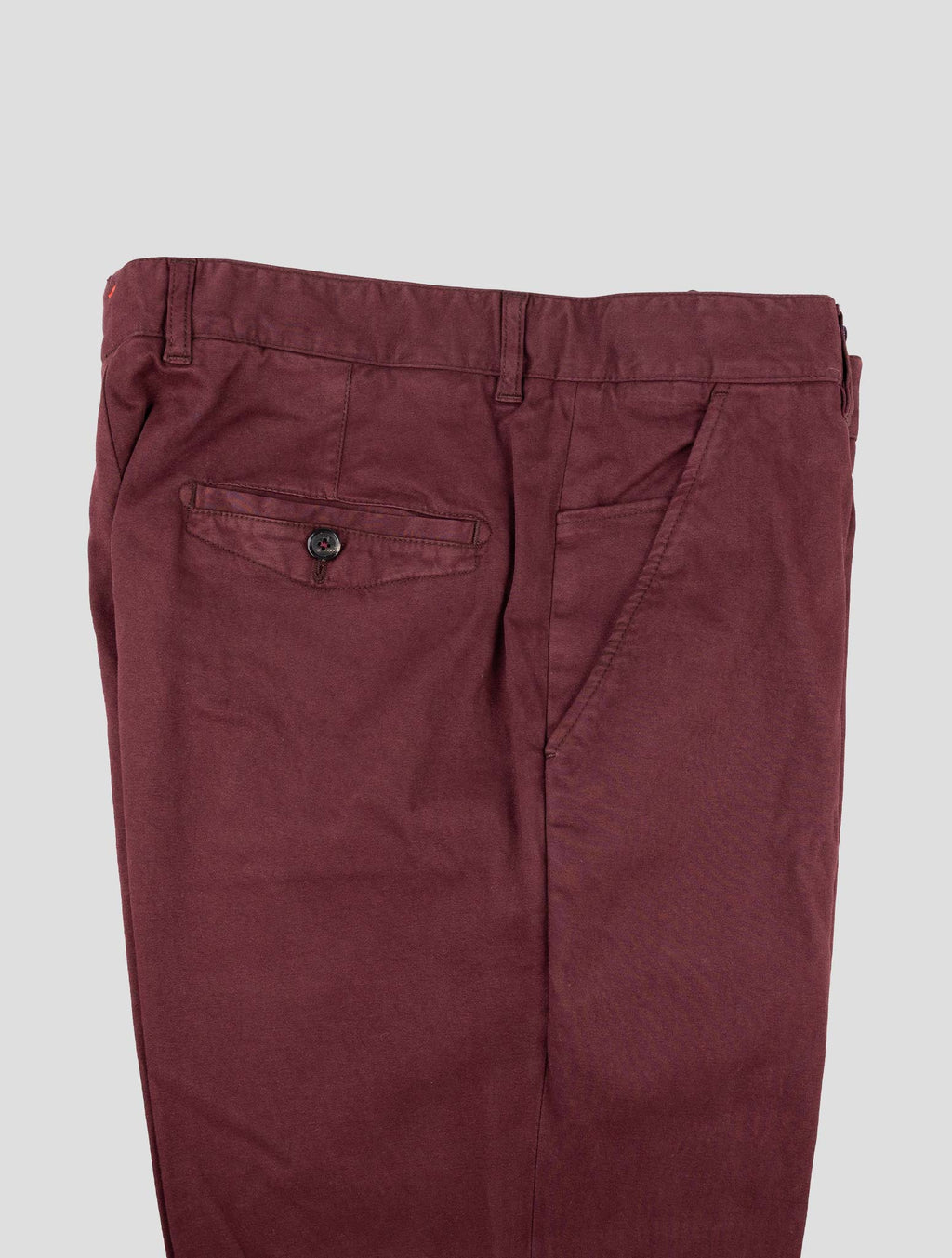 Isaia Burgundy Cotton Cashmere Ea Pants 3
