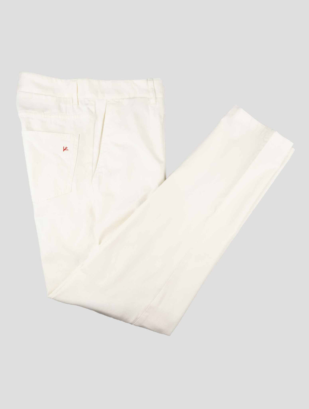 Isaia White Cotton Cashmere Ea Pants 1