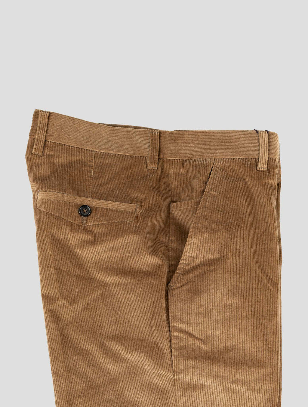 Isaia Brown Cotton Wool Ea Velvet Pants 3