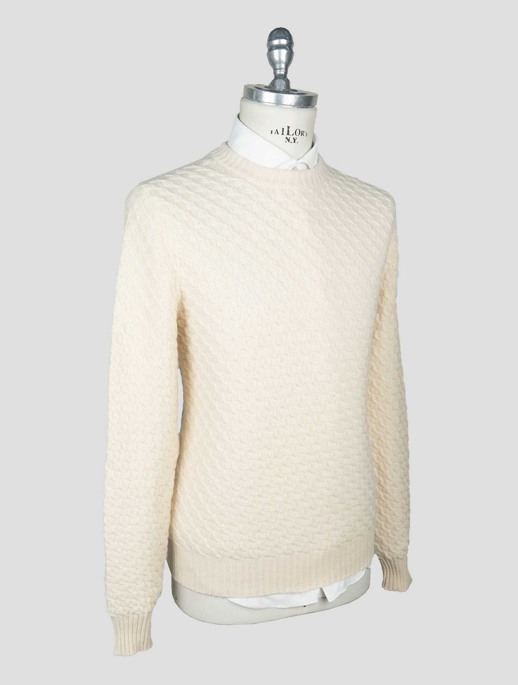 Isaia White Cashmere Sweater Crewneck 2