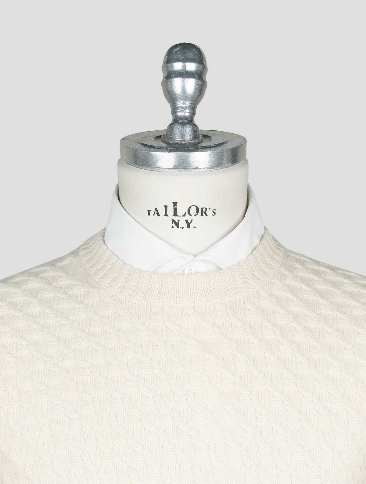 Isaia White Cashmere Sweater Crewneck 4