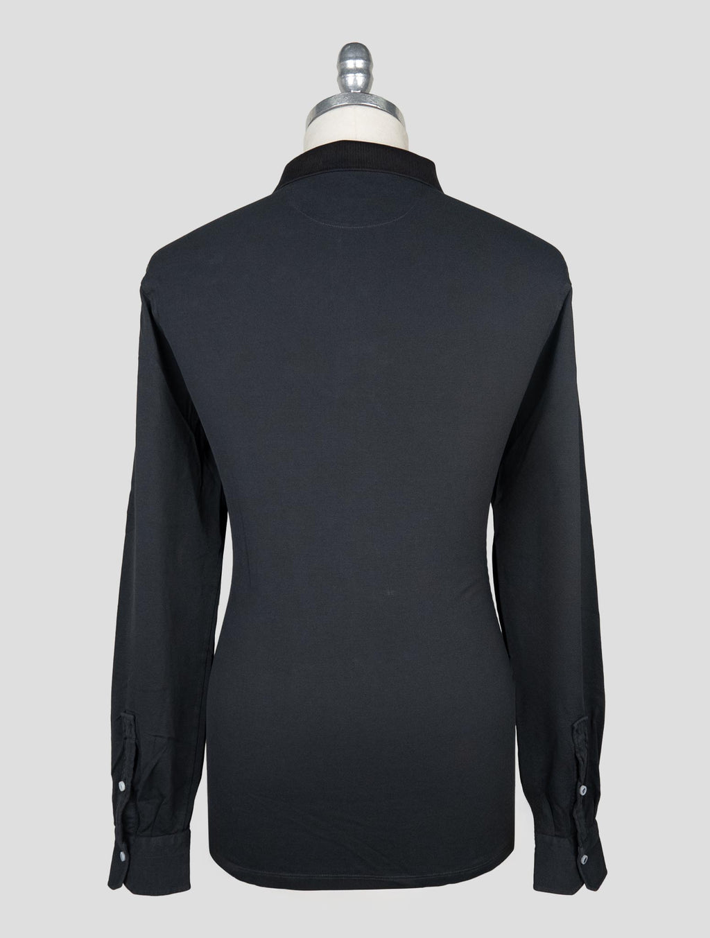 Isaia Black Cotton Sweater Polo 3