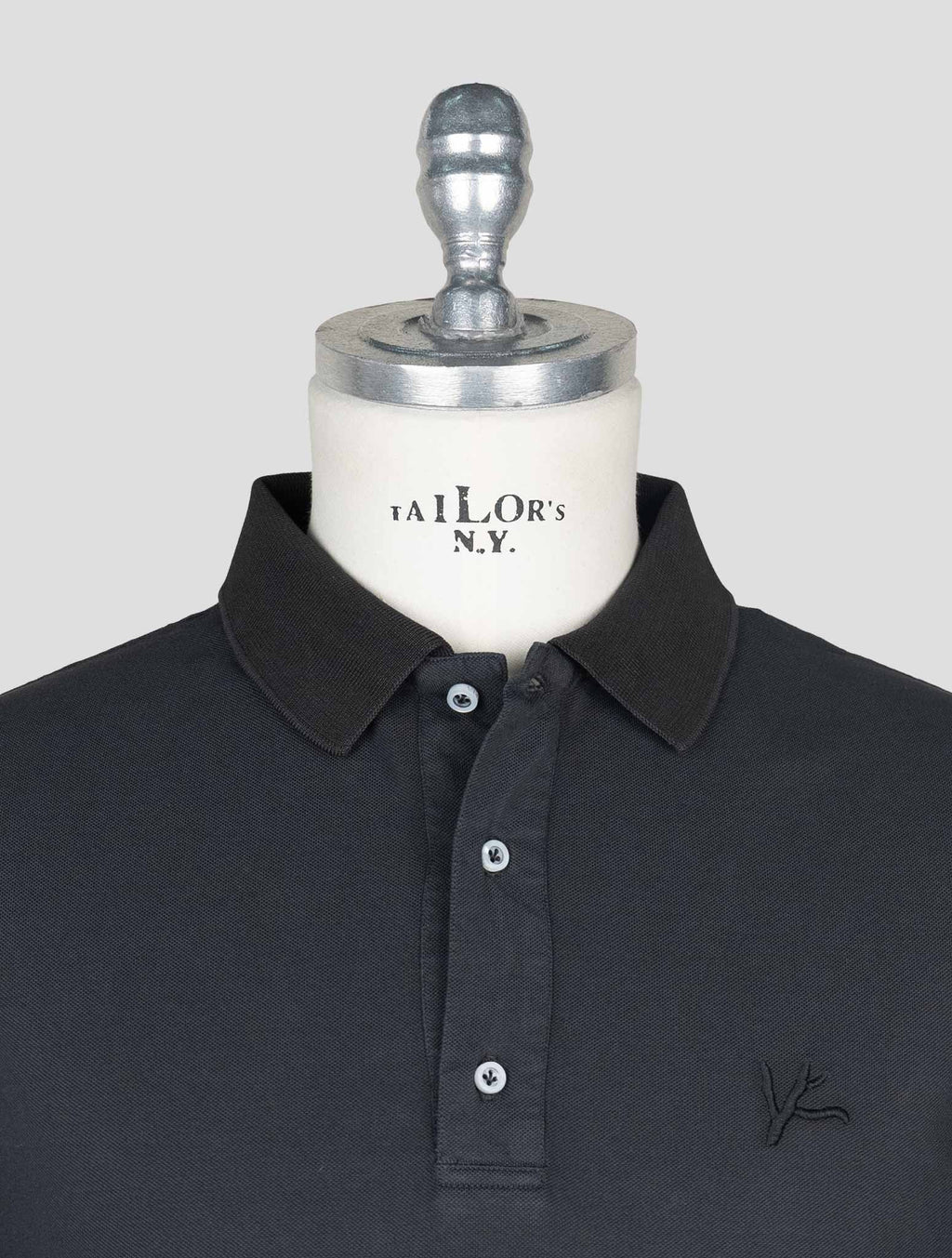 Isaia Black Cotton Sweater Polo 4