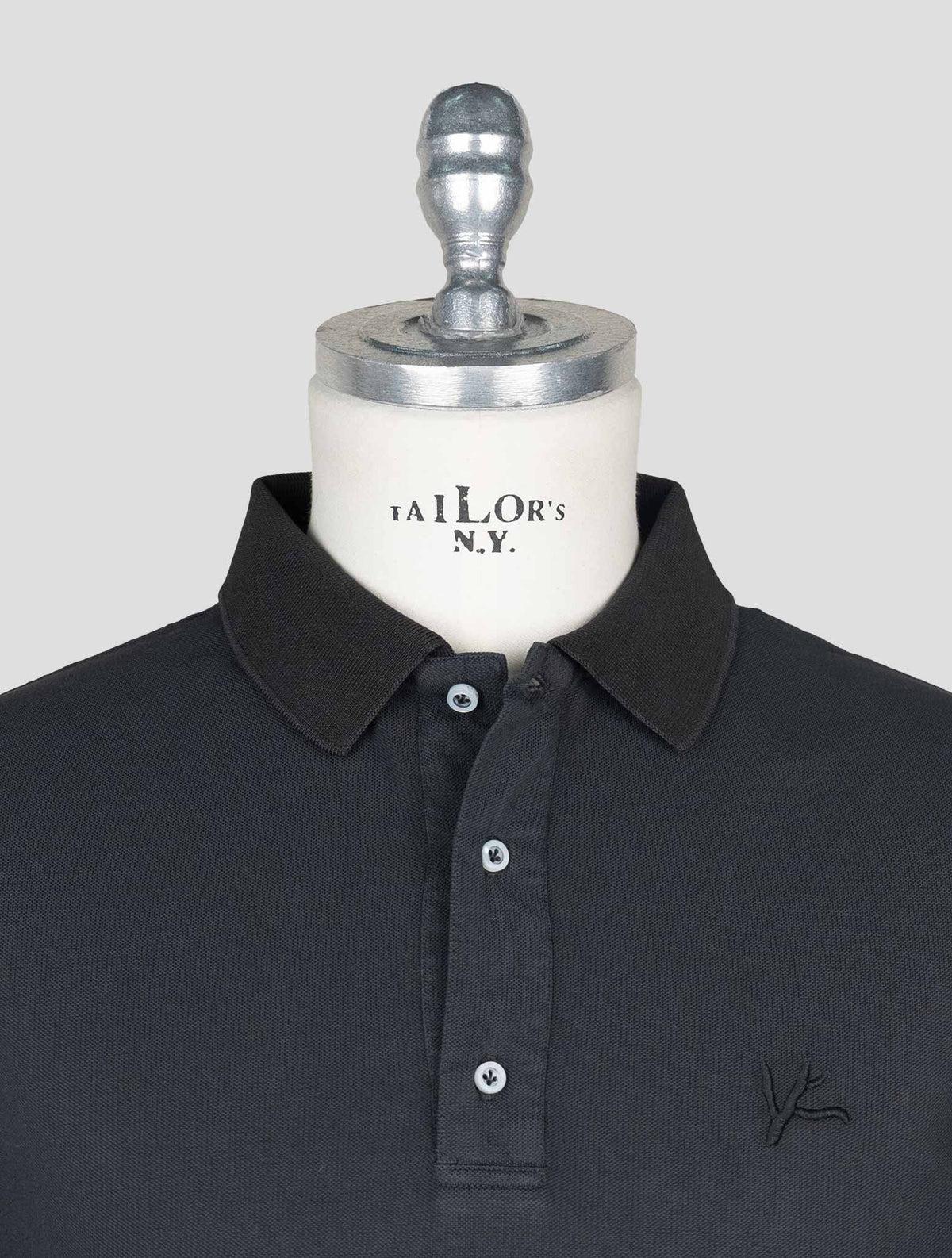 Isaia Black Cotton Sweater Polo 4
