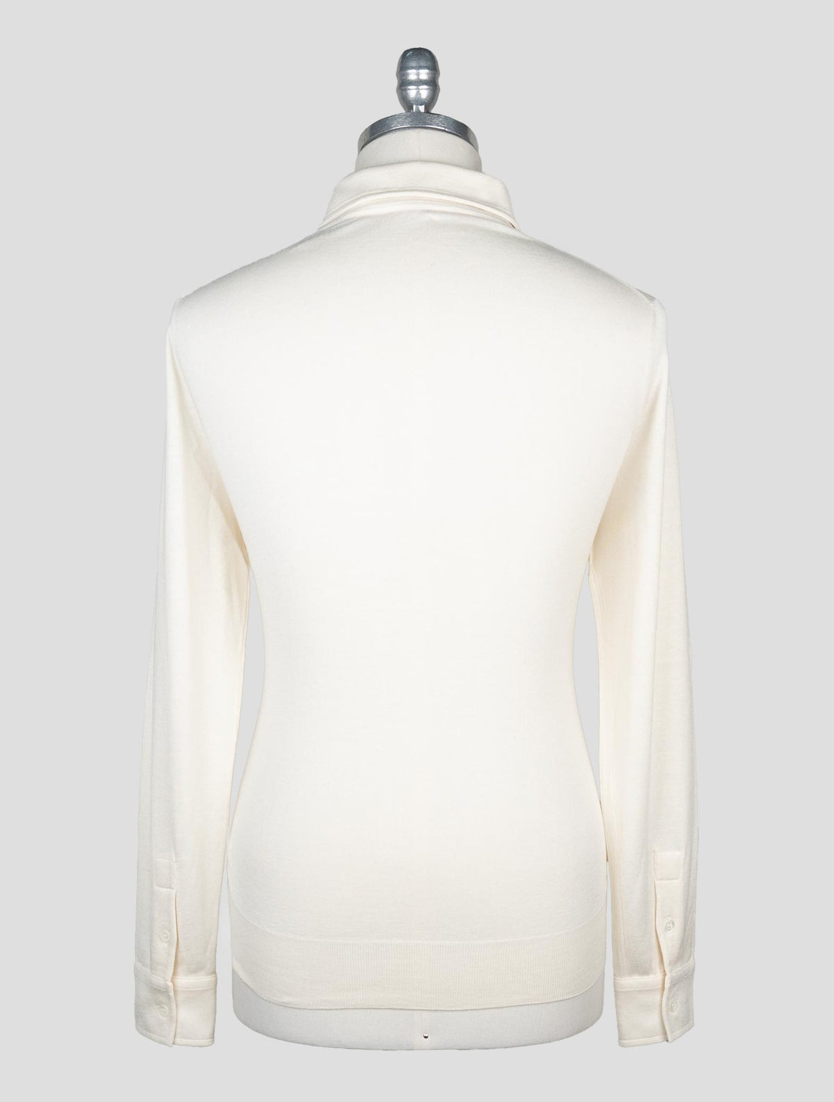 Isaia White Cashmere Silk Sweater Polo 3