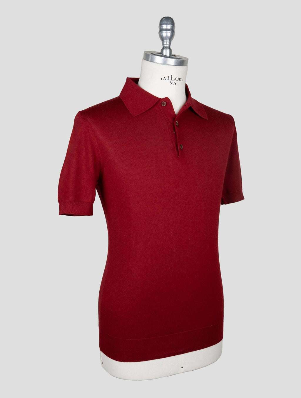 Isaia Red Cashmere Silk Polo 2