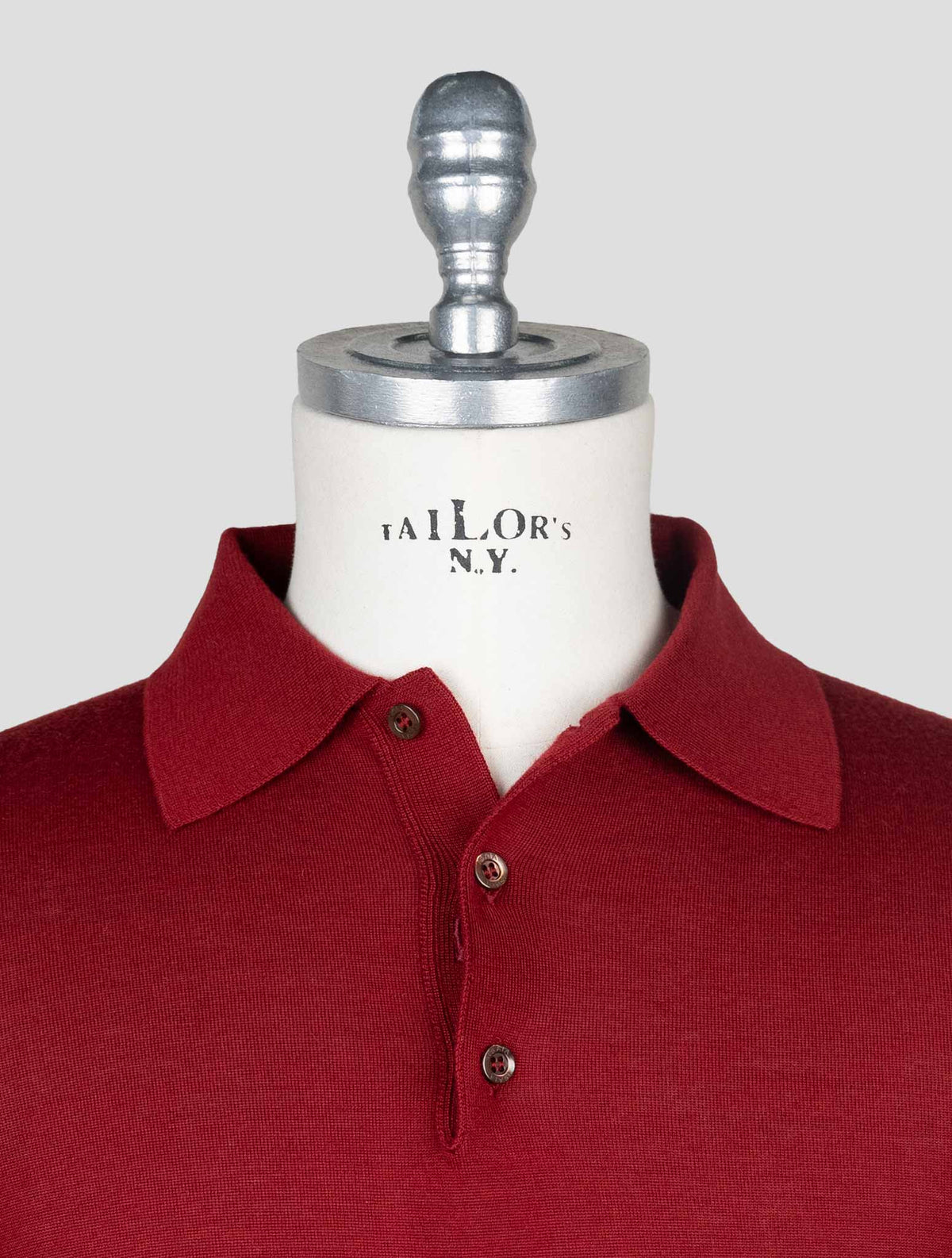 Isaia Red Cashmere Silk Polo 4