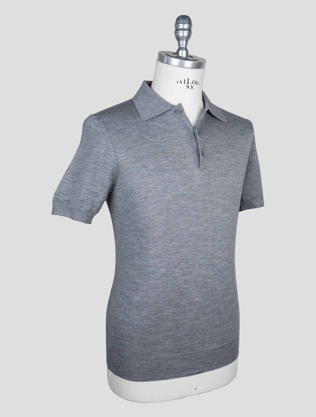 Isaia Gray Cashmere Silk Polo 2