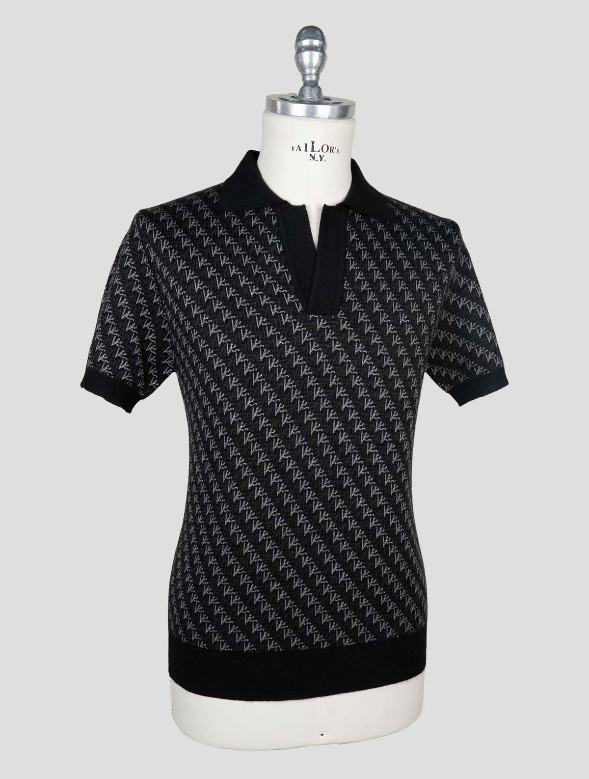 Isaia Dark Gray Cashmere Silk Polo 2