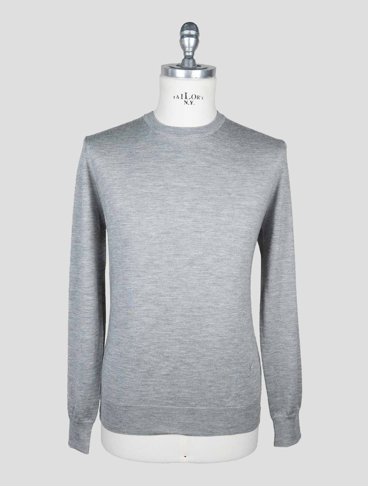 Isaia Gray Cashmere Silk Sweater Crewneck 1