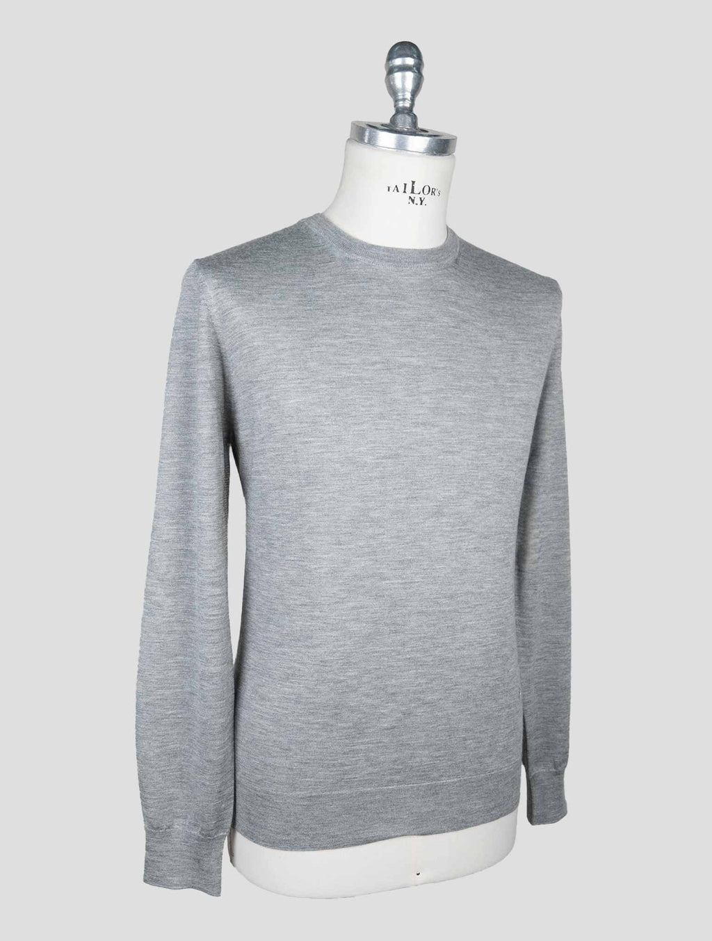 Isaia Gray Cashmere Silk Sweater Crewneck 2