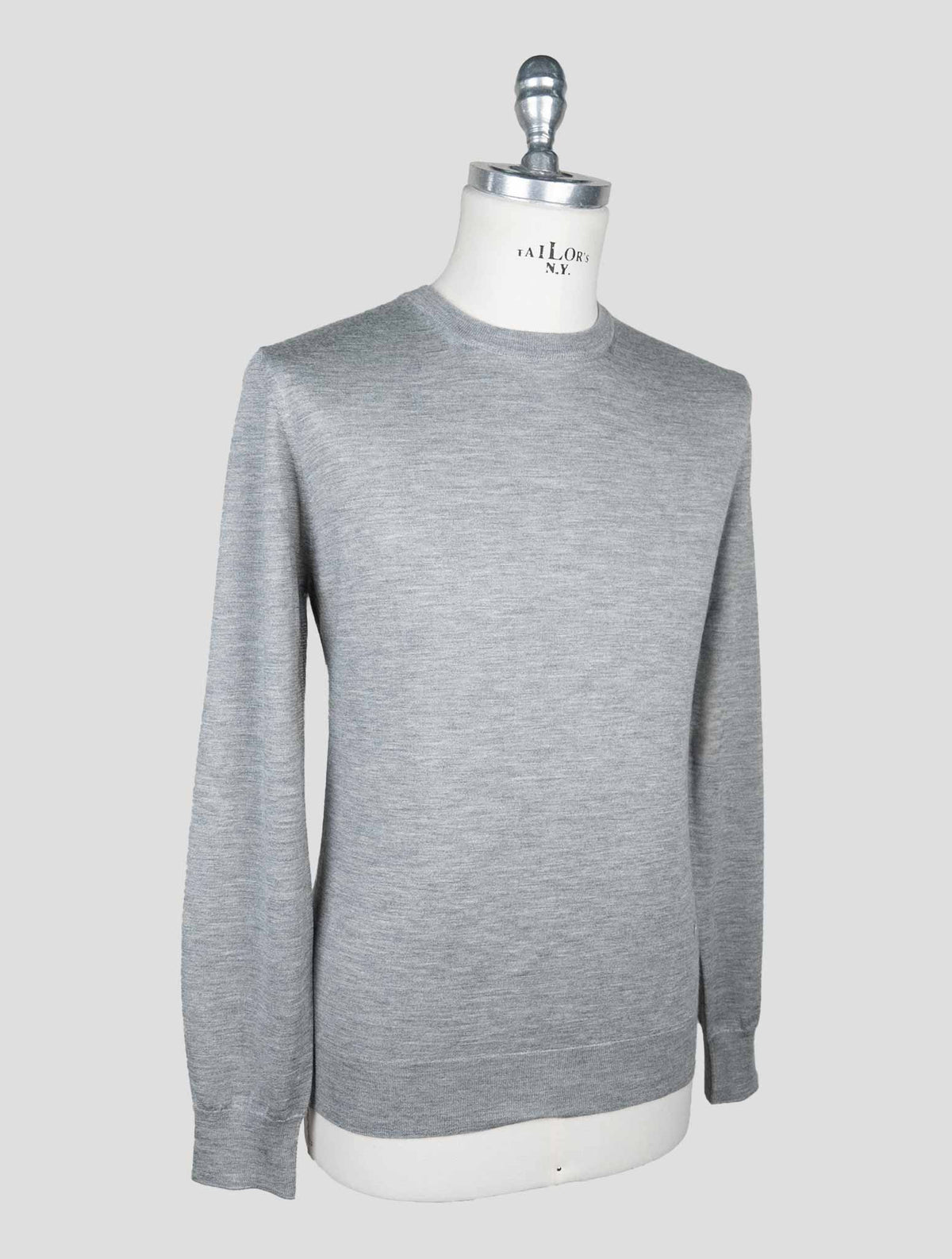 Isaia Gray Cashmere Silk Sweater Crewneck 2