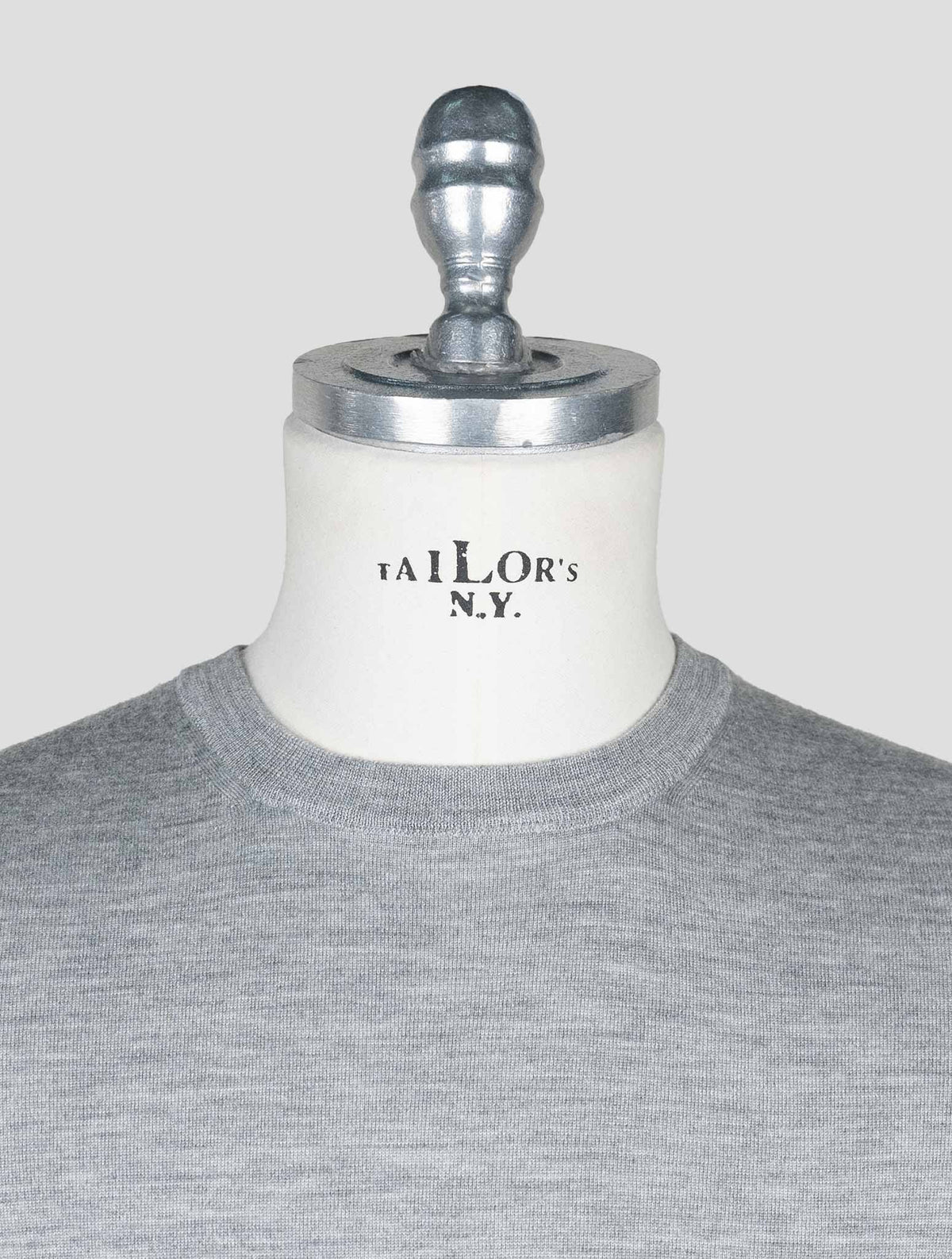 Isaia Gray Cashmere Silk Sweater Crewneck 4