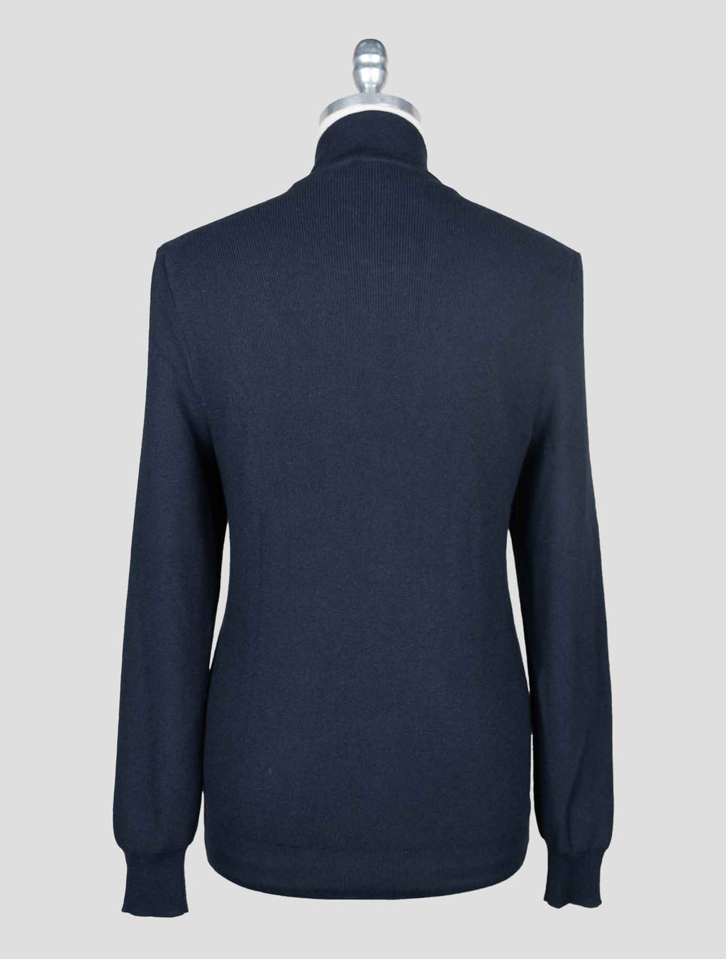 Isaia Blue Navy Silk Cashmere Sweater Full Zip 3
